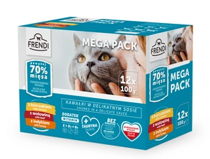 Frendi paketėliai katėms (vištiena / jautiena / kalakutiena) 12x100g