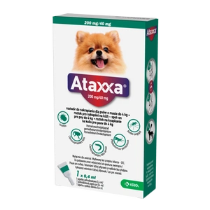 KRKA Ataxxa 200 mg/40 mg lašai šunims, sveriantiems iki 4 kg