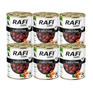 DOLINA NOTECI Šlapias ėdalas šunims Rafi Classic su elniena 6x800g