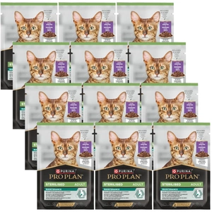 Purina Pro Plan Sterilizuota su antiena katėms 12x85g