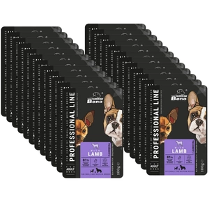 SUPER BENO Suaugusiųjų paketėlis mažiems ir vidutiniams šunims su ėriena 24x100g