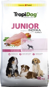 TROPIDOG Premium Junior L su kalakutiena ir ryžiais 12kg