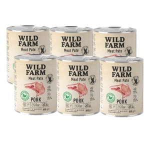 WILD FARM Pate Pork 6x800g ėdalas šunims be glitimo