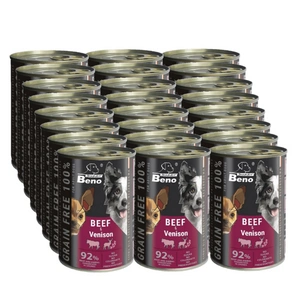 Super Beno PIES jautienos ir elnienos kąsneliai padaže be grūdų 24x415g