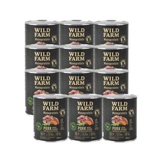 WILD FARM Monoprotein Pork 12x800g hipoalerginis maistas šunims
