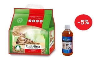 JRS Cats Best Eko Plus 10l / 4,3kg + LAB V Lašišų aliejus šunims ir katėms 250ml