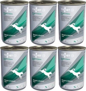 TROVET WRD Weight & Diabetic (šuniui) 6x400g - skardinė