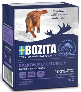 Bozita Dog Naturals : Kalakutas drebučiuose 370g