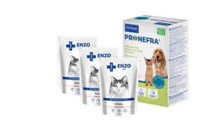 Virbac Pronefra 180ml + ENZO VET Renal su jautiena želė katėms 3x100g