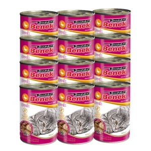 Super Benek KOT be grūdų gabaliukai su ančių padažu 12x415 g