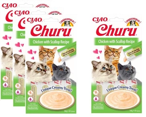 INABA Churu vištienos ir šukučių skonio skanėstas katėms 4x14g 3+1 NEMOKAMAI