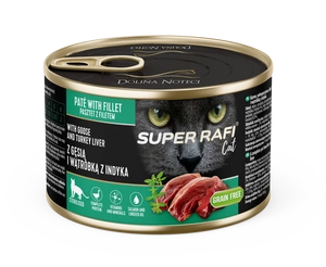 DOLINA NOTECI Super Rafi Cat P&F su žąsų ir kalakutų kepenėlėmis sterilizuotoms katėms 185g