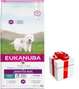 EUKANUBA Daily Care Adult Sensitive Skin 12kg + STAIGMENA ŠUNUI