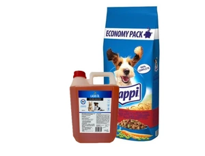 CHAPPI 13,5 kg - sausas maistas šunims su jautiena, paukštiena ir daržovėmis + LAB V Lašišų aliejus šunims ir katėms 5000ml