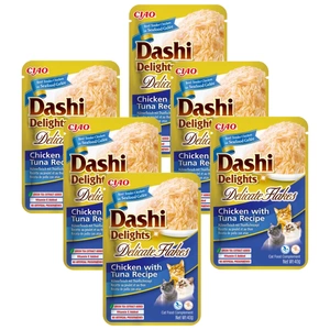 INABA Dashi Delights Delikatesiniai dribsniai Vištienos su tunu receptas 6x40g