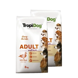 TROPIDOG Premium Adult Small Breeds su antiena ir ryžiais 2x8kg