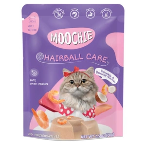 MOOCHIE Hairball Control su krevetėmis 70 g plaukų kamuoliukų mažinimas