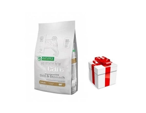 Natures Protection  Sensitive Skin & Stomach Adult Small Breed  1,5kg + STAIGMENA ŠUNUI