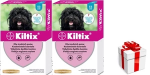 2x Bayer KILTIX, antkaklis vidutinio dydžio šunims 53cm + STAIGMENA ŠUNUI