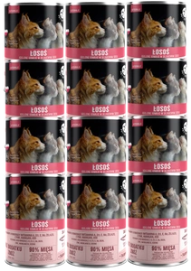 PetRepublic gabaliukai padaže su lašiša (sterilūs) 12x400g katėms