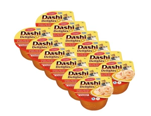 Inaba DASHI papildomas kačių maistas - vištienos, tuno ir lašišos skonio sultinys 12x70 g