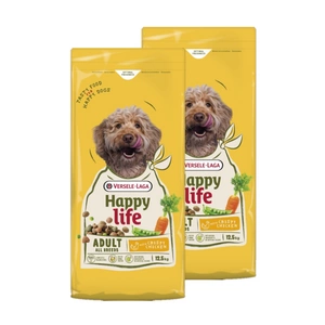 VERSELE-LAGA Happy Life Adult su vištiena 2x12,5kg - Suaugusių šunų ėdalas su vištiena