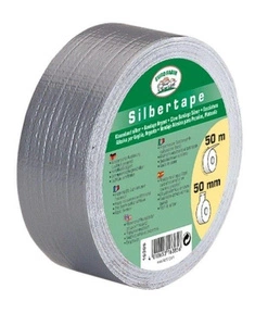 Kerbl Silbertape kopėtėlių ir kanopų tvarstis, 50 m x 50 mm, sidabrinės spalvos