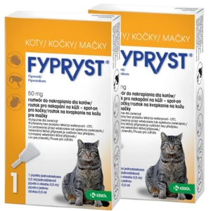 FYPRYST 50 mg užlašinamasis tirpalas katėms 1 pip - 2vnt.