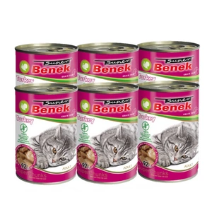 Super Benek KOT be grūdų gabaliukai su kalakutiena padaže 6x415 g