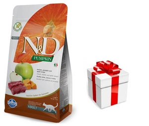 Farmina N&D Pumpkin feline VENISON, PUMPKIN AND APPLE RECIPE 5kg + STAIGMENA KATEI