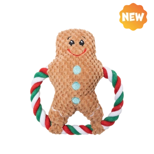 UNIQ PETS PLUS Žaislas šunims SQUEAKIES Žiedo vilkimas sniego senis su girgždesiu 20×20cm