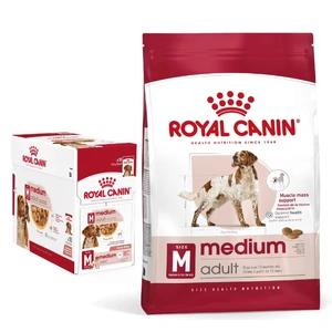 ROYAL CANIN Medium Adult 15kg + ROYAL CANIN Medium Adult 10x140g