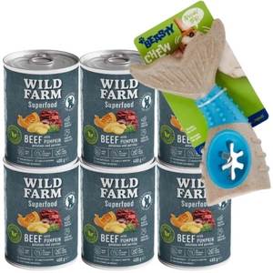 Wild Farm Superfood Beef 6x400 g pašaro šunims be grūdų