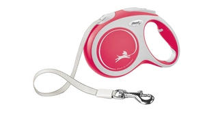 FLEXI New Comfort pavadėlis raudonas S 5 m iki 15 kg - diržas