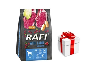 DOLINA NOTECI Rafi sausas ėdalas šunims su ėriena 3kg + Staigmena Šunui