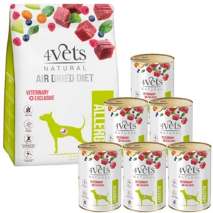 DOLINA NOTECI 4Vets Natural Allergy Kit; sausas maistas 1kg + drėgnas maistas 6x400g