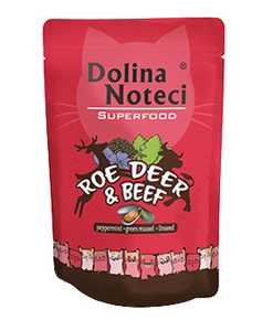 DOLINA NOTECI PREMIUM SUPERFOOD stirna ir jautiena 85g