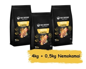 Paka Zwierzaka - Septintas dangus - Kalakutiena su avietėmis (kalakutiena ir avietės) 4kg + 0,5kg Nemokamai