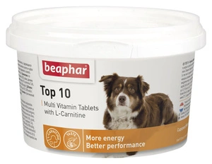 TOP 10 DOG 180 TAB - multivitaminų tabletės su karnitinu šunims