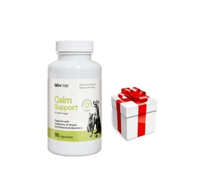LAB-V Calm Support - streso ir elgesio sutrikimų simptomų palaikymas 90 kapsulių + Staigmena Šunui