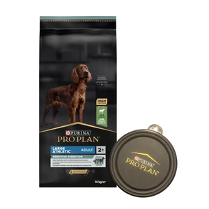Purina Pro Plan Large Adult Athletic Optidigest, ėriena ir ryžiai 14kg + dubuo NEMOKAMAI!!!