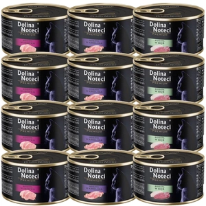 Dolina Noteci Premium katėms, įvairių skonių, 12 x 185 g