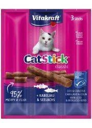 VITAKRAFT Cat Stick Kabanosy su menke katėms 18g