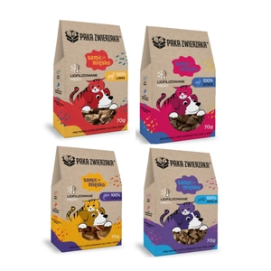 Paka Zwierzaka Liofilizuotas skanėstas 4x70g skonių mišinys