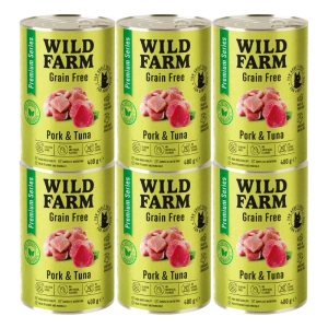 WILD FARM Premium Grain Free Pork and Tuna 6x400g - maistas katėms be grūdų