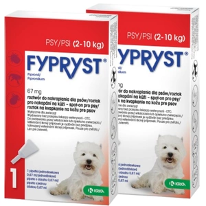 FYPRYST 67 mg (2-10 kg) užlašinamasis tirpalas šunims 1 pip. - 2vnt.