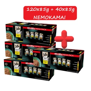 SHEBA Selection Select Slices Paukštienos skonio paketėliai 120x85g + 40x85g NEMOKAMAI