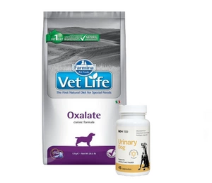 FARMINA Vet Life Dog Oxalate (šlapimo) 12kg + LAB-V Urinary Dog - Pagalba šunims sergant šlapimo takų infekcija 45 kapsulės