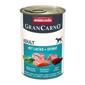 ANIMONDA GranCarno Adult Dog skonis: lašiša + špinatai 400g