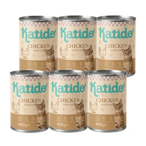 Katido drėgnas kačių maistas su vištiena 6x400g